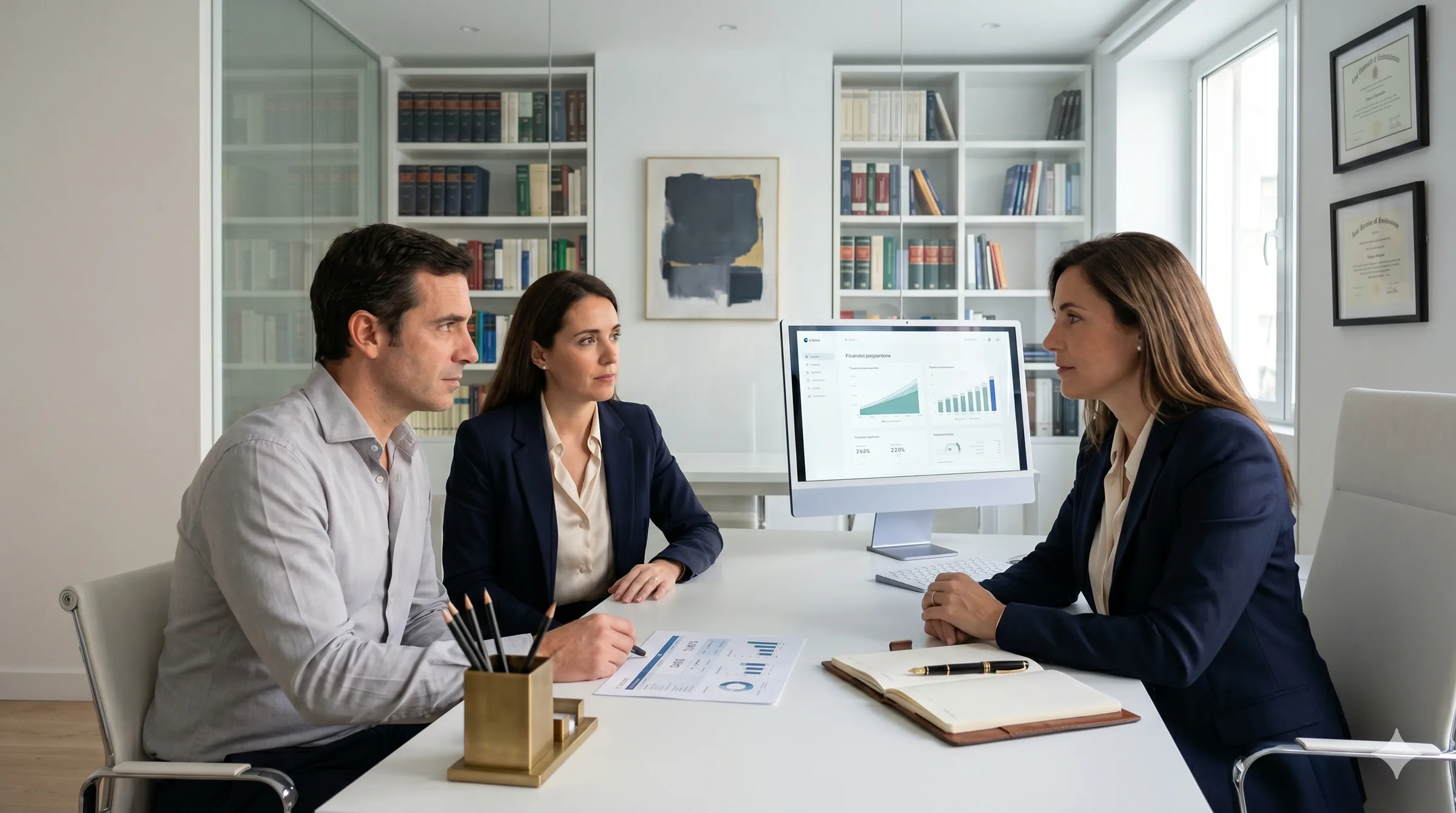 Planteamiento financiero, consultores diseñando la jugada maestra